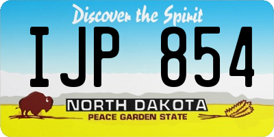 ND license plate IJP854