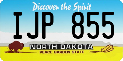 ND license plate IJP855
