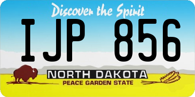 ND license plate IJP856