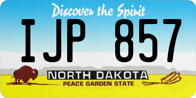 ND license plate IJP857