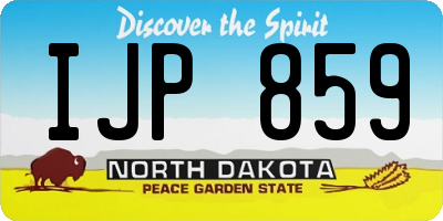 ND license plate IJP859
