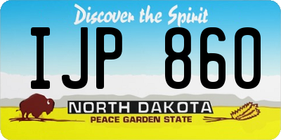 ND license plate IJP860