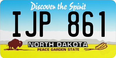 ND license plate IJP861