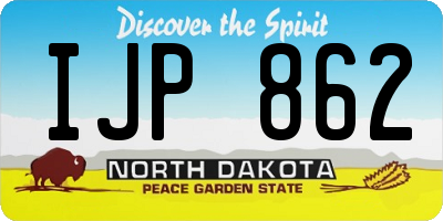 ND license plate IJP862