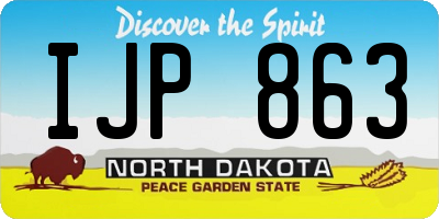 ND license plate IJP863
