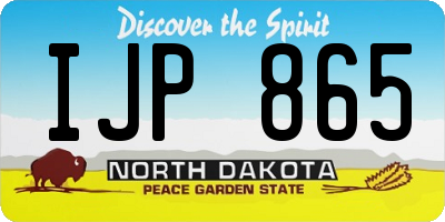 ND license plate IJP865