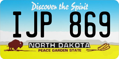 ND license plate IJP869