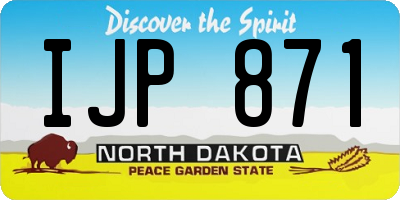 ND license plate IJP871