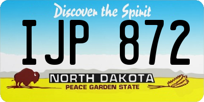 ND license plate IJP872