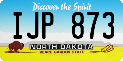 ND license plate IJP873