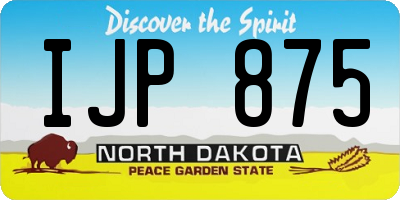 ND license plate IJP875