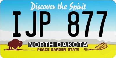 ND license plate IJP877