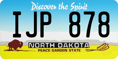 ND license plate IJP878