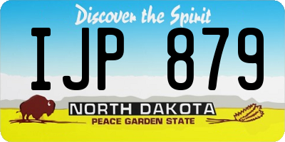 ND license plate IJP879