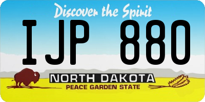 ND license plate IJP880