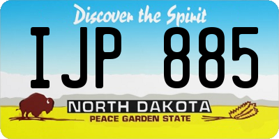 ND license plate IJP885