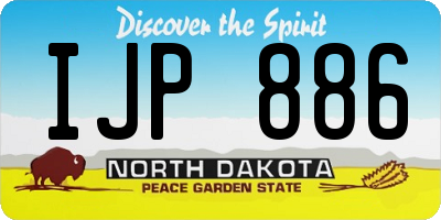 ND license plate IJP886