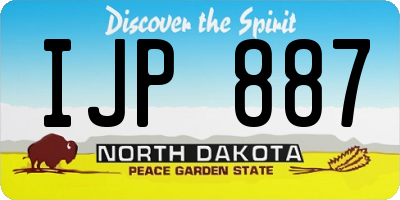 ND license plate IJP887