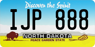 ND license plate IJP888