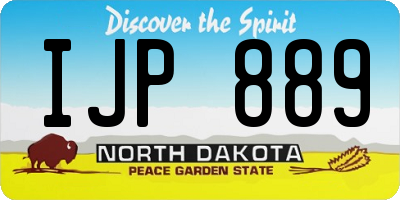 ND license plate IJP889
