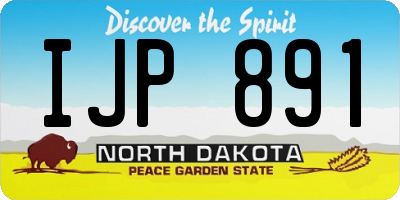 ND license plate IJP891