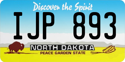 ND license plate IJP893