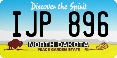 ND license plate IJP896