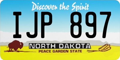 ND license plate IJP897