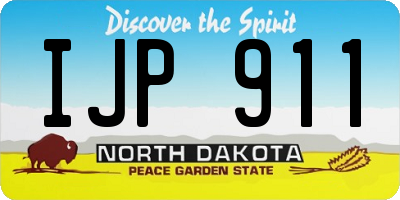 ND license plate IJP911