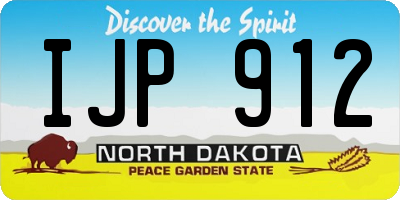 ND license plate IJP912