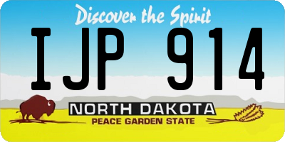 ND license plate IJP914