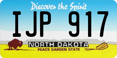 ND license plate IJP917