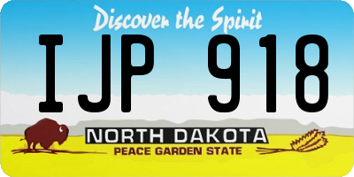 ND license plate IJP918
