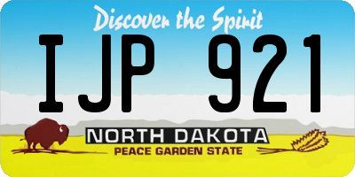 ND license plate IJP921