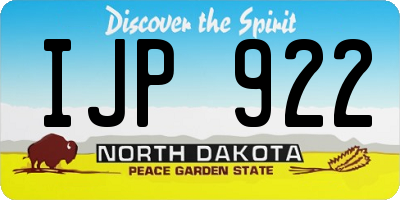 ND license plate IJP922