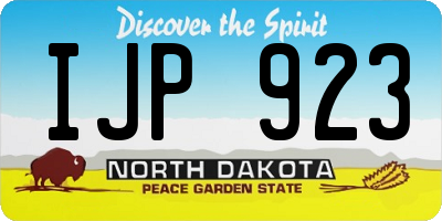 ND license plate IJP923