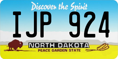 ND license plate IJP924