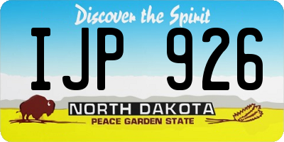 ND license plate IJP926