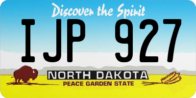 ND license plate IJP927