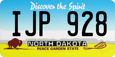 ND license plate IJP928