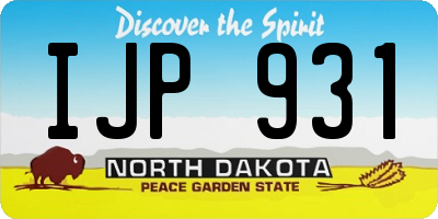 ND license plate IJP931