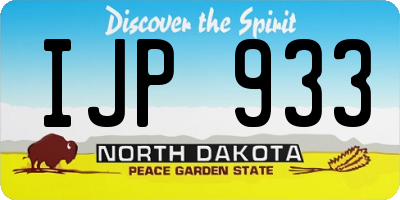 ND license plate IJP933