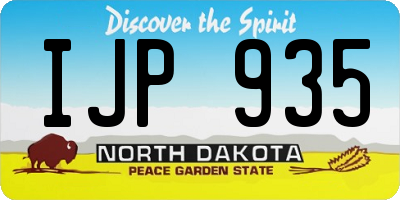 ND license plate IJP935