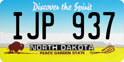ND license plate IJP937