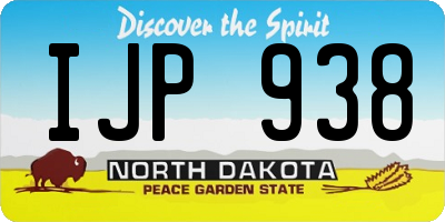 ND license plate IJP938