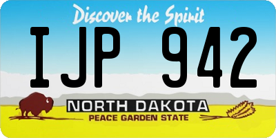 ND license plate IJP942