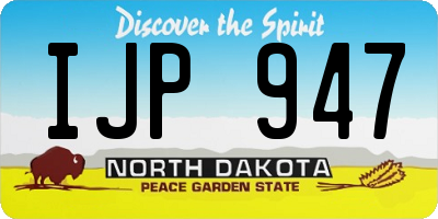 ND license plate IJP947