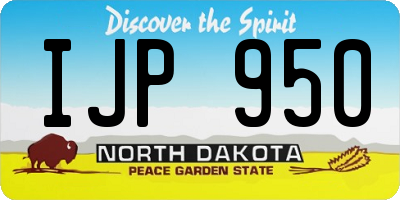 ND license plate IJP950