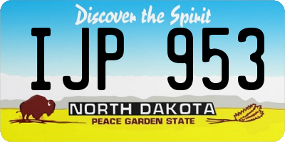 ND license plate IJP953