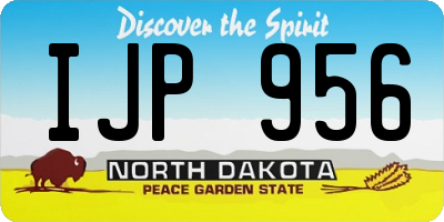 ND license plate IJP956